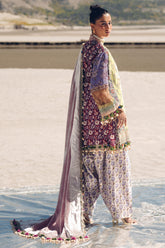 Sana Safinaz Embroidered Slub Suits Unstitched 3 Piece S241-006B-3CP – Luxury Winter Collection
